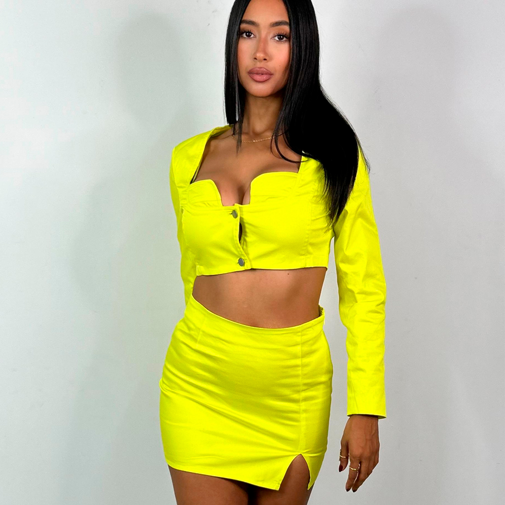 Slit Cropped Swetheart