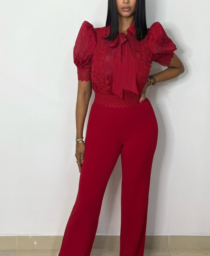 Elegant Red Jumpsuit
