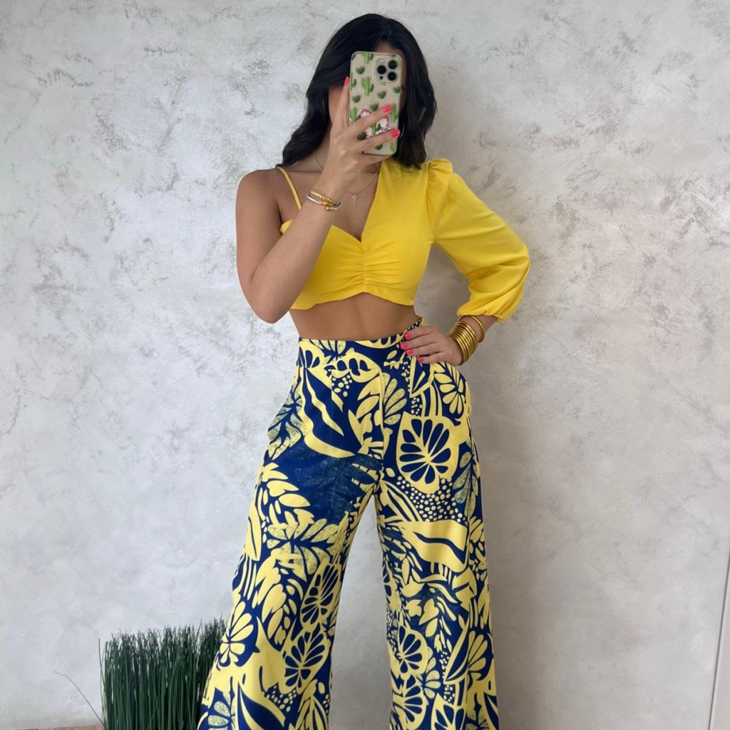 Yellow Blue Leaf Set